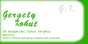 gergely kohut business card